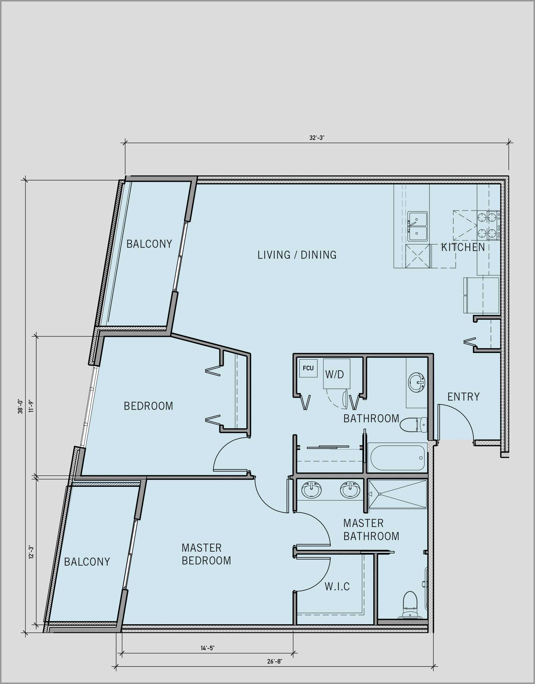 cove east twobedroom floor plan F Hearthstone